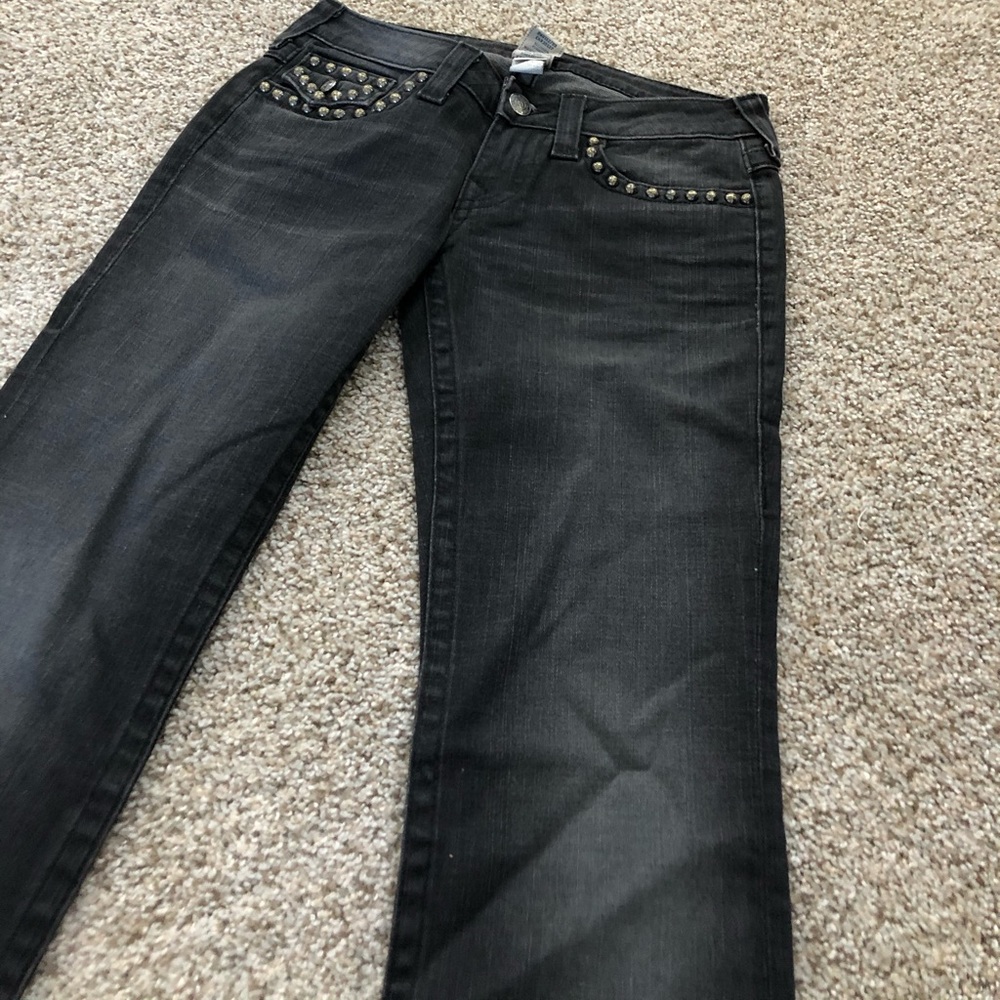 True Religion Jeans Studded washed black